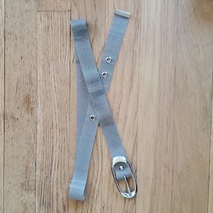 Silver Metal mesh belt